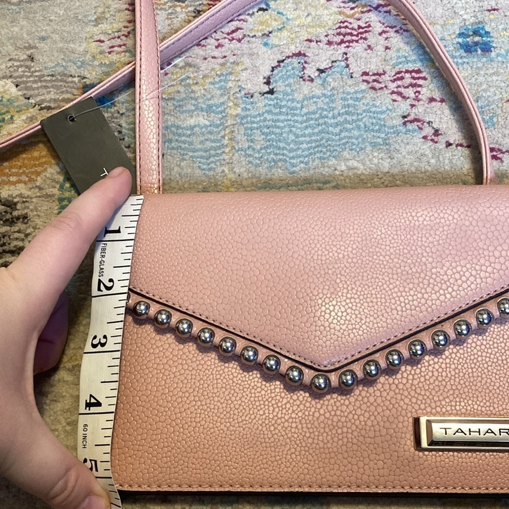NWT Tahari Pink And Silver Small Crossbody Bag - Picture 13 of 16